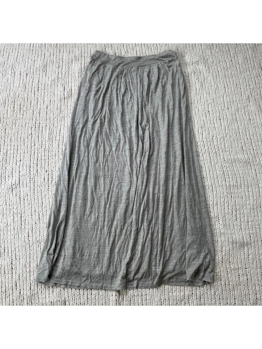 Eileen Fisher Grey Silk Blend Maxi Skirt - Size XS